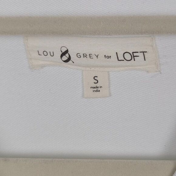 Lou & Grey for LOFT | White Button Down Long Sleeve Shirt Size Small - Picture 4 of 5